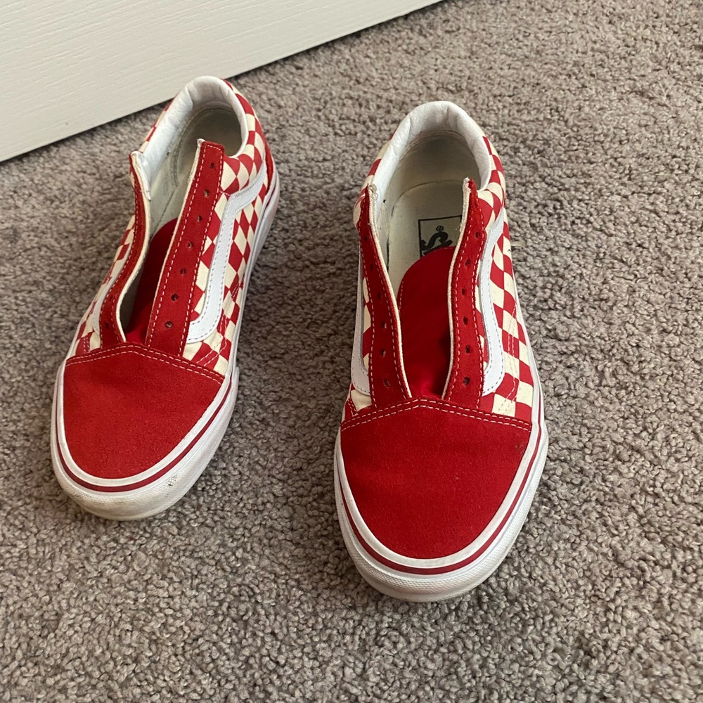 Red Checkered Vans